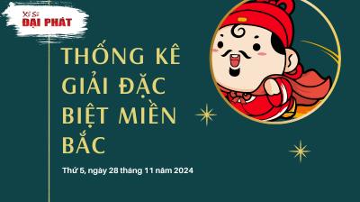 Thống Kê Giải Đặc Biệt Miền Bắc Hôm Nay Thứ 5 Ngày 28/11/2024