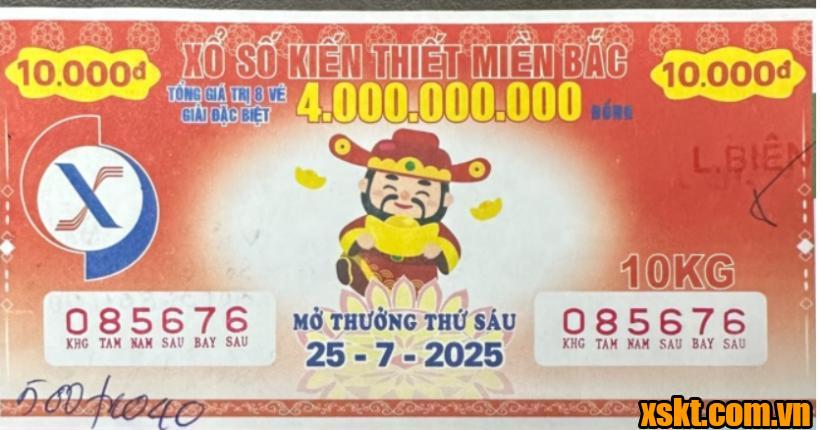 XSMB: Khách hàng ở Hà Nội trúng 500 triệu đồng kỳ quay ngày 25/7/2025