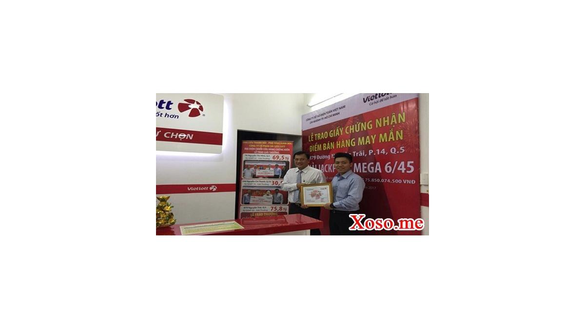 Những đại lý Vietlott bán vé số trúng thưởng thần tài Jackpot Mega 6/45
